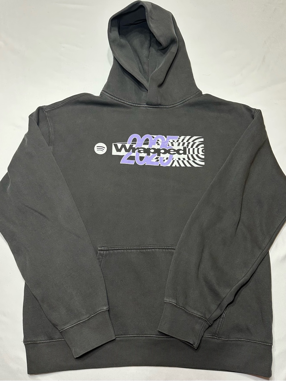 Spotify Wrapped 2025 Employee Hoodie Exclusive AS Colour Faded Relax Gray L